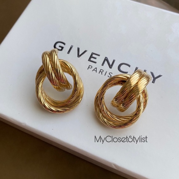 Givenchy Jewelry - GIVENCHY NEW 70's VINTAGE Gold Statement Earrings